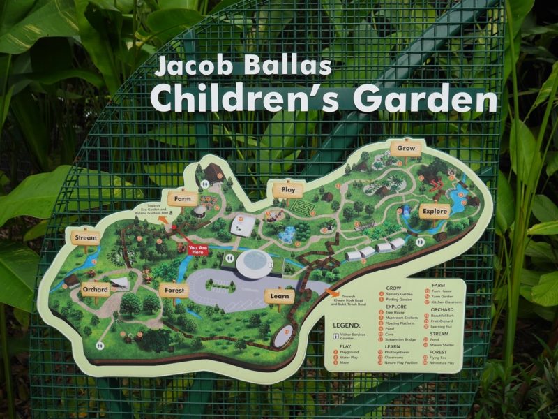 ジェイコブバラスチルドレンズガーデンの園内マップ